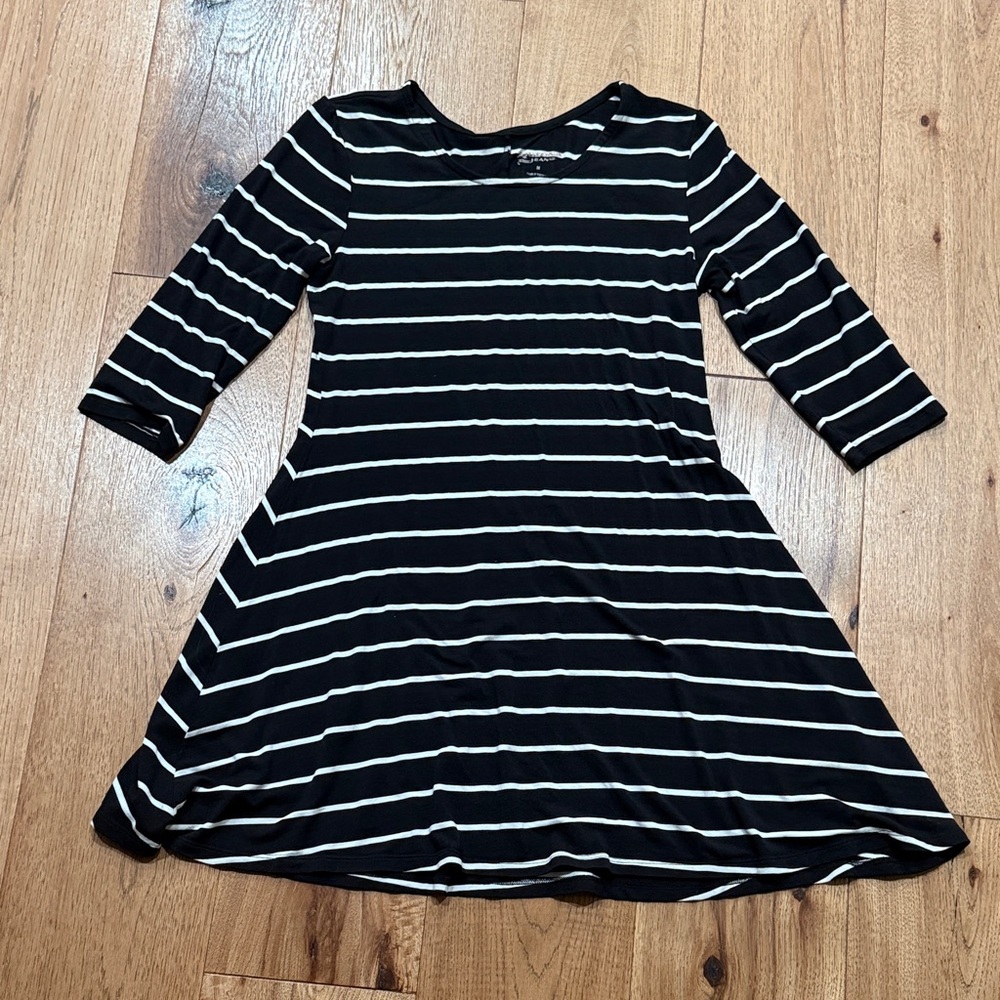 Arizona Jean Company Black and White Striped Dress